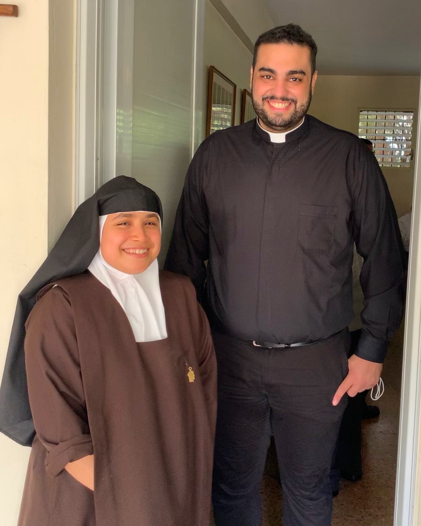 Jacobo Lama with sister Sister María Lucía.