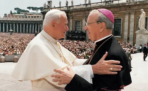 Johannes Paulus II en Alvaro del Portillo