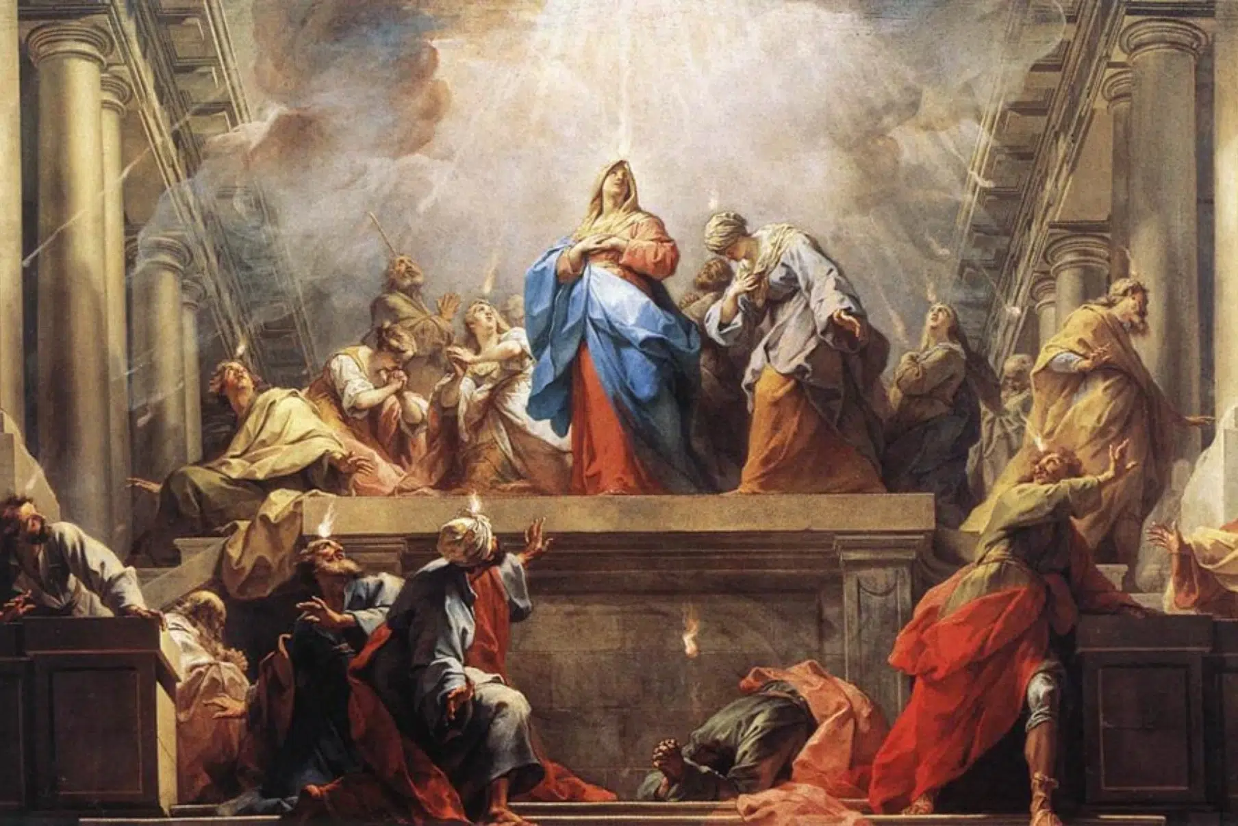 Pentecostés, pintura de Jean II Restout.
